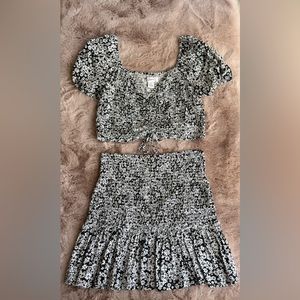 Top and skirt set